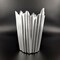 Metal Sculptural Textured Vase Free Form Edge Table Centerpiece